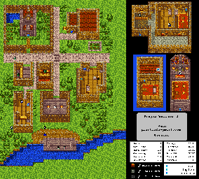 Thumbnail for a map of Baharata for the Game Boy game Dragon Warrior III.