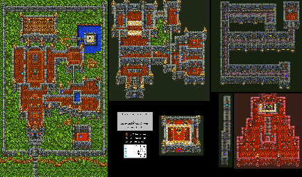 Thumbnail for a map of Baramos Castle for the Game Boy game Dragon Warrior III.