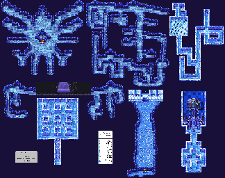 Thumbnail for a map of Ice Cave for the Game Boy game Dragon Warrior III.