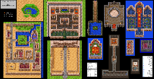 Thumbnail for a map of Isis for the Game Boy game Dragon Warrior III.