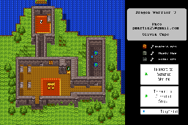 Thumbnail for a map of Olivia Cape for the Game Boy game Dragon Warrior III.