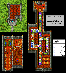 Thumbnail for a map of Pachisi Track 1 for the Game Boy game Dragon Warrior III.