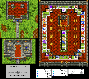 Thumbnail for a map of Pachisi Track 2 for the Game Boy game Dragon Warrior III.