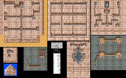 Thumbnail for a map of Pyramid for the Game Boy game Dragon Warrior III.
