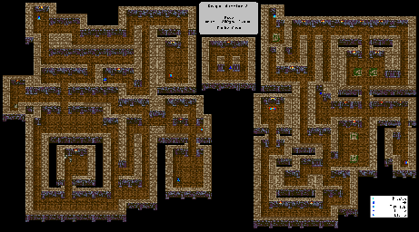Thumbnail for a map of Rocky Cave for the Game Boy game Dragon Warrior III.