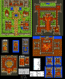 Thumbnail for a map of Romaly for the Game Boy game Dragon Warrior III.