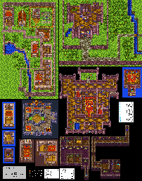 Thumbnail for a map of Samanao for the Game Boy game Dragon Warrior III.