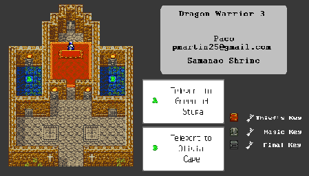 Thumbnail for a map of Samanao Shrine for the Game Boy game Dragon Warrior III.