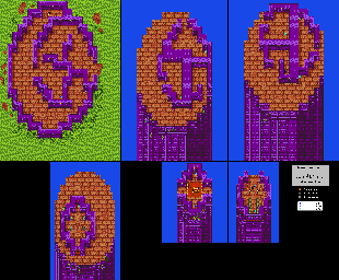 Thumbnail for a map of Shampane Tower for the Game Boy game Dragon Warrior III.