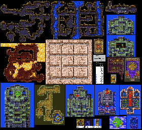 Thumbnail for a map of Sky World for the Game Boy game Dragon Warrior III.