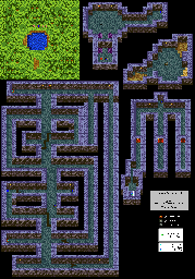 Thumbnail for a map of Tempt Cave for the Game Boy game Dragon Warrior III.