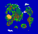 Thumbnail for a map of World (In-Game Map) for the Game Boy game Dragon Warrior III.