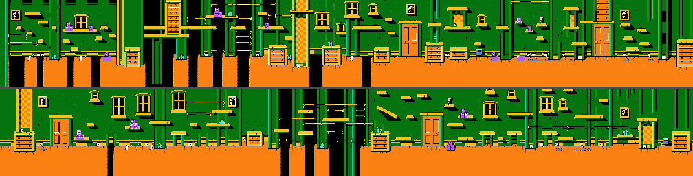 Thumbnail for a map of Bedroom for the Game Boy game Earthworm Jim: Menace 2 The Galaxy.