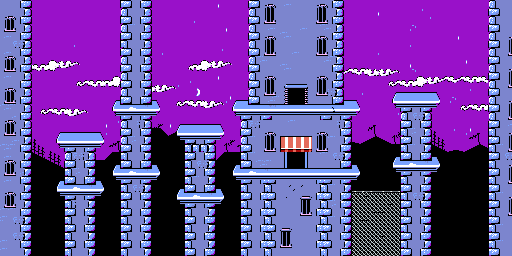 Thumbnail for a map of City 3 for the Game Boy game Earthworm Jim: Menace 2 The Galaxy.
