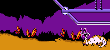 Thumbnail for a map of Queen Slug-For-A-Butt for the Game Boy game Earthworm Jim: Menace 2 The Galaxy.