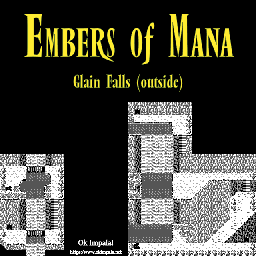 Thumbnail for a map of Glain Falls Outside for the Game Boy game Embers of Mana.