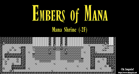 Thumbnail for a map of Mana Shrine Basement Floor 2 for the Game Boy game Embers of Mana.