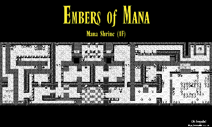 Thumbnail for a map of Mana Shrine First Floor for the Game Boy game Embers of Mana.