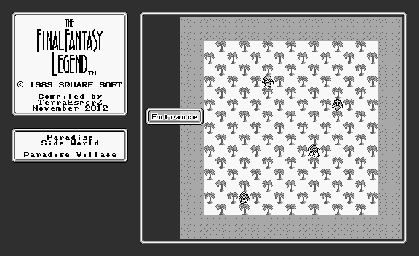 Thumbnail for a map of Paradise Side-World Paradise Village for the Game Boy game The Final Fantasy Legend.