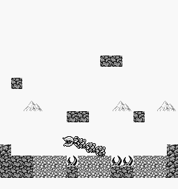 Thumbnail for a map of Battle Scene 13 for the Game Boy game Gargoyles Quest: Ghosts 'N Goblins.