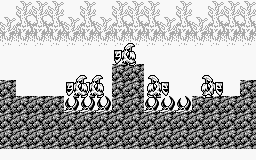 Thumbnail for a map of Battle Scene 4 for the Game Boy game Gargoyles Quest: Ghosts 'N Goblins.