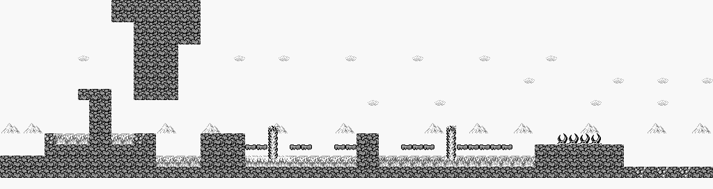 Thumbnail for a map of Bridge 1 for the Game Boy game Gargoyles Quest: Ghosts 'N Goblins.