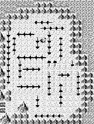 Thumbnail for a map of Desert Of Destitution (Solution) for the Game Boy game Gargoyles Quest: Ghosts 'N Goblins.