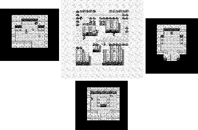 Thumbnail for a map of Town 3 for the Game Boy game Gargoyles Quest: Ghosts 'N Goblins.