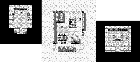 Thumbnail for a map of Town 4 for the Game Boy game Gargoyles Quest: Ghosts 'N Goblins.