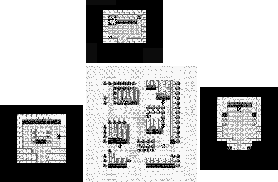 Thumbnail for a map of Town 5 (Before) for the Game Boy game Gargoyles Quest: Ghosts 'N Goblins.