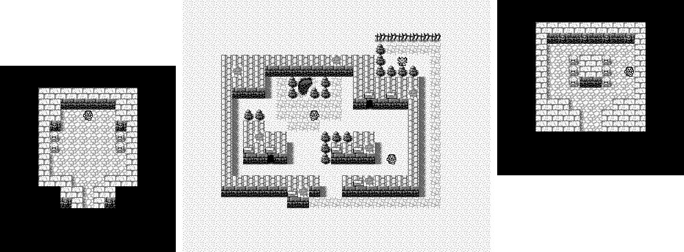 Thumbnail for a map of Town 6 for the Game Boy game Gargoyles Quest: Ghosts 'N Goblins.