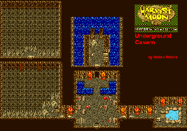Thumbnail for a map of Underground Cavern for the Game Boy game Harvest Moon: GB.
