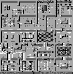 Thumbnail for a map of Stage 2: Factory 1F for the Game Boy game Ikari no Yousai 2.