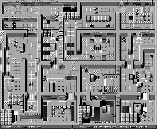 Thumbnail for a map of Stage 2: Factory 2F (Enemies) for the Game Boy game Ikari no Yousai 2.