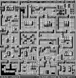 Thumbnail for a map of Stage 4: Fortress 1F for the Game Boy game Ikari no Yousai 2.