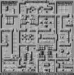 Thumbnail for a map of Stage 4: Fortress B1 for the Game Boy game Ikari no Yousai 2.