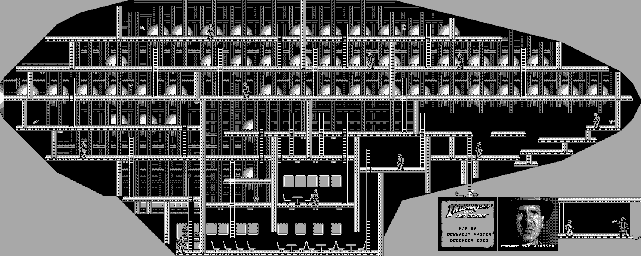 Thumbnail for a map of Escape The Airship for the Game Boy game Indiana Jones And The Last Crusade.
