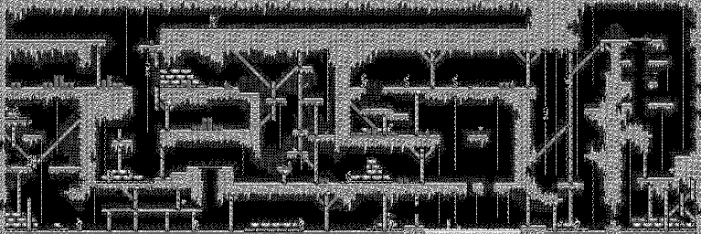 Thumbnail for a map of Exploring The Caves for the Game Boy game Indiana Jones And The Last Crusade.