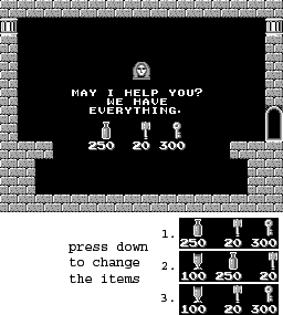 Thumbnail for a map of Shop (Right Door) for the Game Boy game Kid Icarus: Of Myths And Monsters.