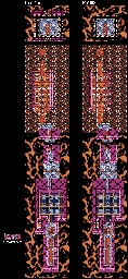 Thumbnail for a map of Level 1 Stage 4 for the Game Boy game Kirby: Tilt 'N' Tumble.