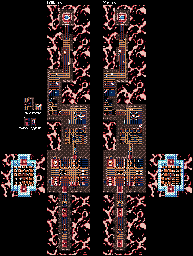 Thumbnail for a map of Level 2 Stage 1 for the Game Boy game Kirby: Tilt 'N' Tumble.
