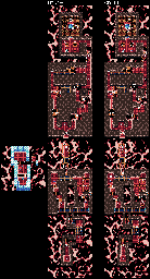 Thumbnail for a map of Level 2 Stage 2 for the Game Boy game Kirby: Tilt 'N' Tumble.