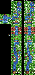 Thumbnail for a map of Level 3 Stage 3 for the Game Boy game Kirby: Tilt 'N' Tumble.