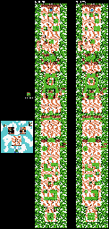 Thumbnail for a map of Level 4 Stage 1 for the Game Boy game Kirby: Tilt 'N' Tumble.