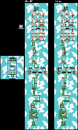 Thumbnail for a map of Level 4 Stage 3 for the Game Boy game Kirby: Tilt 'N' Tumble.