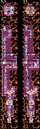 Thumbnail for a map of Level 4 Stage 4 for the Game Boy game Kirby: Tilt 'N' Tumble.