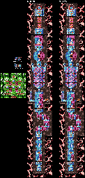 Thumbnail for a map of Level 5 Stage 2 for the Game Boy game Kirby: Tilt 'N' Tumble.