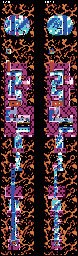 Thumbnail for a map of Level 5 Stage 4 for the Game Boy game Kirby: Tilt 'N' Tumble.