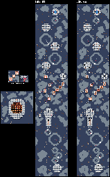 Thumbnail for a map of Level 7 Stage 2 for the Game Boy game Kirby: Tilt 'N' Tumble.