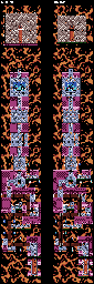 Thumbnail for a map of Level 7 Stage 4 for the Game Boy game Kirby: Tilt 'N' Tumble.